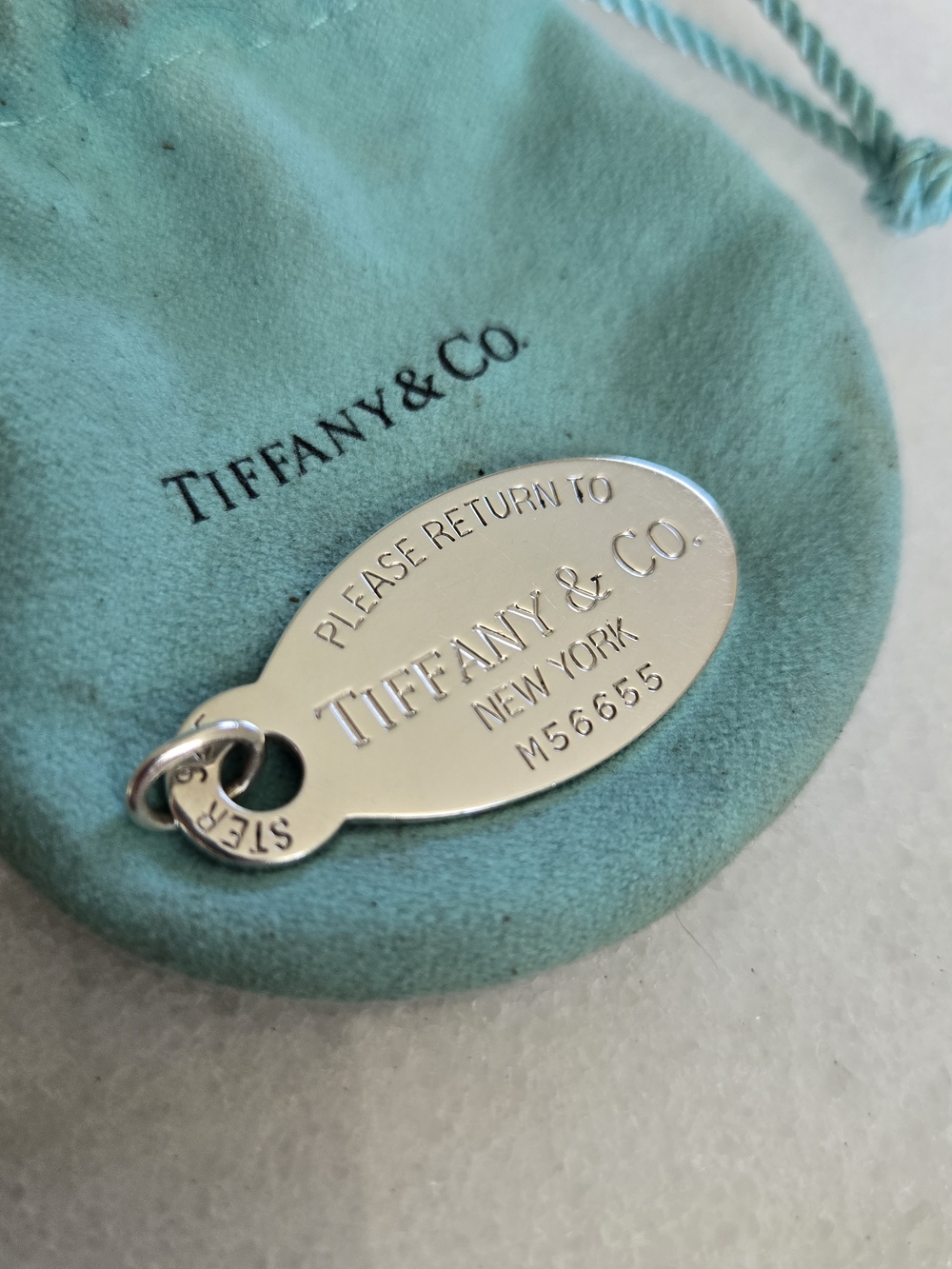 Return To Tiffany Oval Dog Tag Pendant